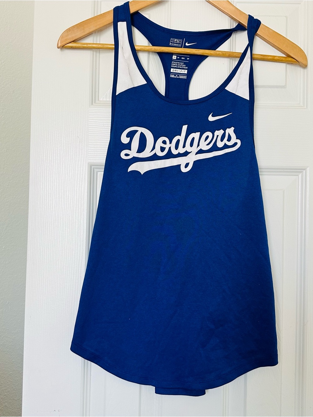 Nike Blue & White Dodgers Racerback TanksuzeXS